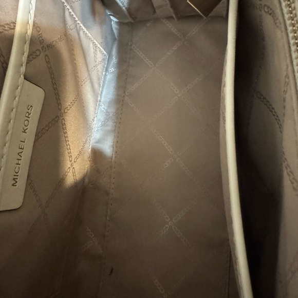 Michael Kors Zoe light cream Croc-Embossed Leather Satchel - Picture 8 of 10